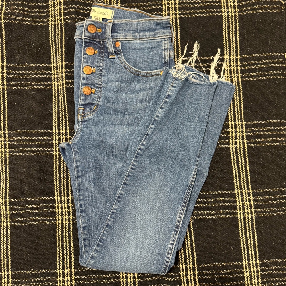 Madewell 10" High-Rise Skinny Crop Jeans: Button-Front size 24